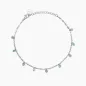 Cavigliera con Charms Martellati e Glass Azzurri Donna Kidult Cavigliera con Charms Martellati e Glass Azzurri Donna Kidult