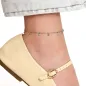 Cavigliera con Charms Martellati e Glass Azzurri Donna Kidult Cavigliera con Charms Martellati e Glass Azzurri Donna Kidult