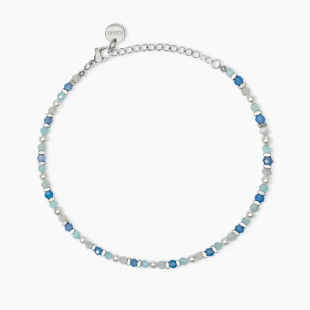 Cavigliera con Perle di Conchiglia e Pietre Azzurre Donna Kidult - category_name - XDMG De Marchi Gianotti