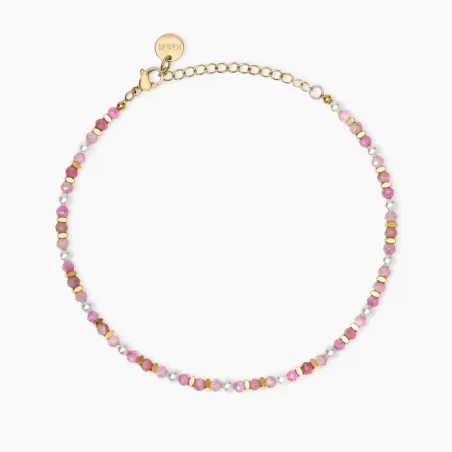 Cavigliera con Perle di Conchiglia e Pietre Rosa Donna Kidult - category_name - XDMG De Marchi Gianotti