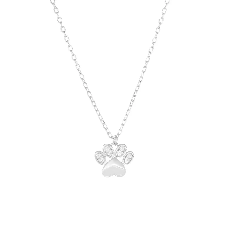Collana Zampina con Zirconi Bianchi Donna Amen