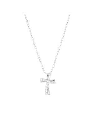 Collana Croce Ondulata con Zirconi Bianchi Donna Amen - category_name - XDMG De Marchi Gianotti