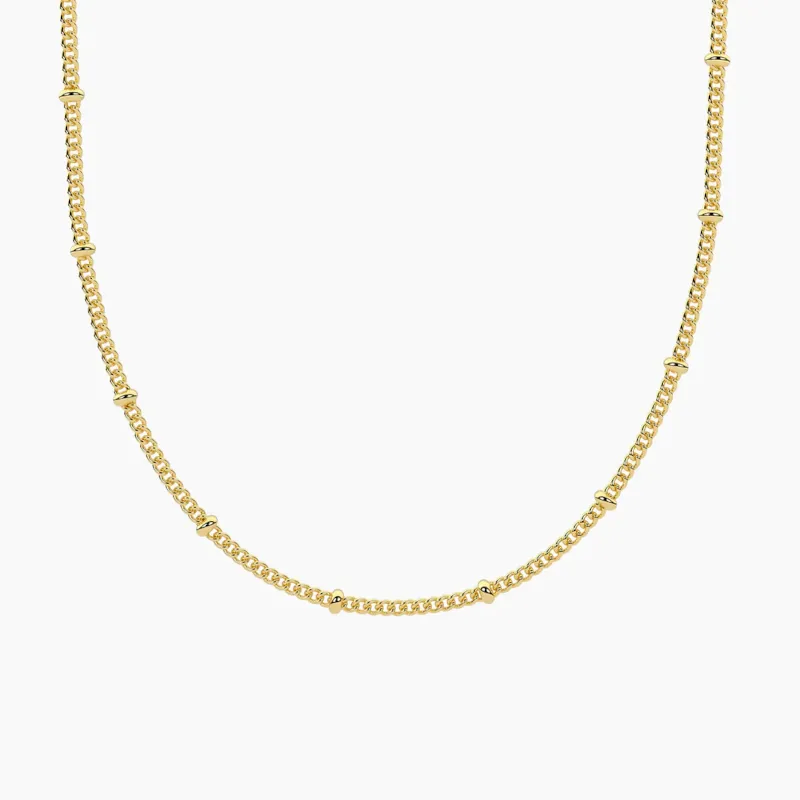 Collana Dorata Componibile con Catena Groumette Donna Kidult Collana Dorata Componibile con Catena Groumette Donna Kidult
