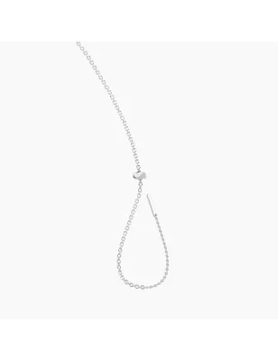 Collana Intreccio in Acciaio con Catena Diamantata Donna Kidult