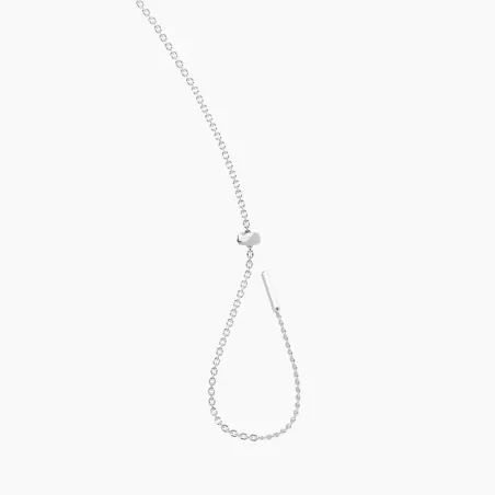 Collana Intreccio in Acciaio con Catena Diamantata Donna Kidult