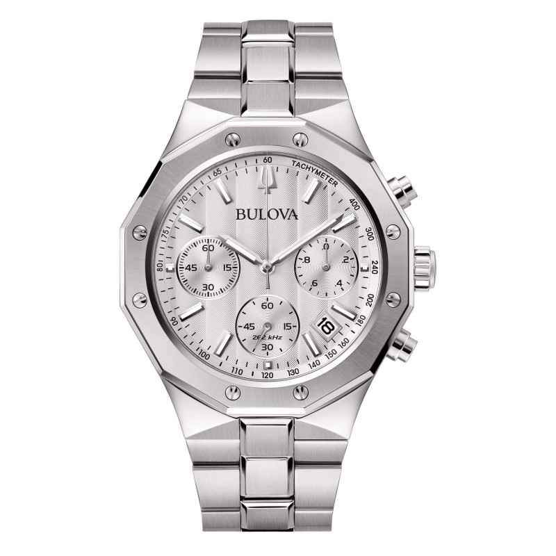 Orologio Octagon Chronograph Precisionist Silver 96B408 Uomo Bulova Orologio Octagon Chronograph Precisionist Silver 96B408 Uomo Bulova