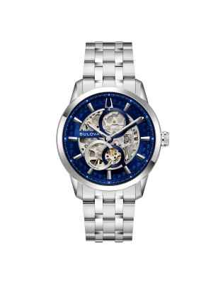 Orologio Sutton Skeleton Automatic Blue 96A331 Uomo Bulova - category_name - XDMG De Marchi Gianotti