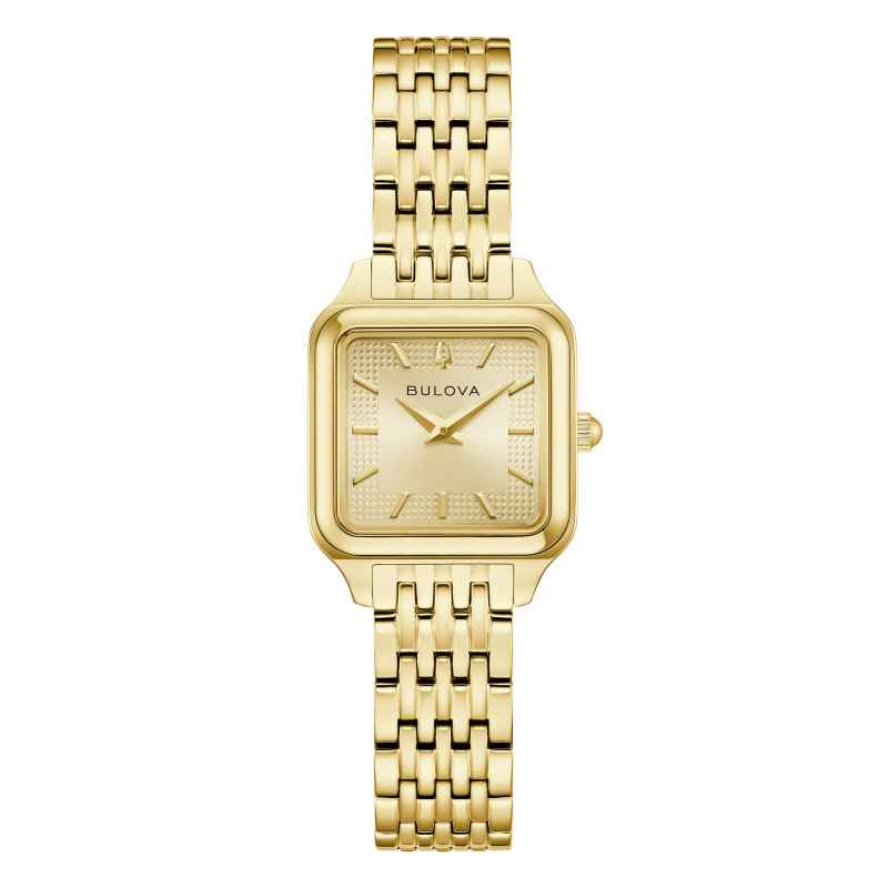 Orologio Sutton Square Gold Plated Guilloché 97L191 Donna Bulova
