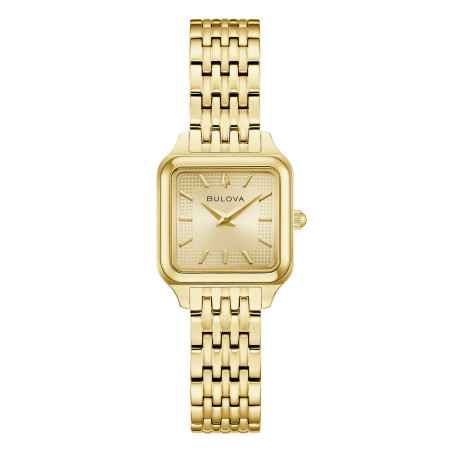 Orologio Sutton Square Gold Plated Guilloché 97L191 Donna Bulova - category_name - XDMG De Marchi Gianotti