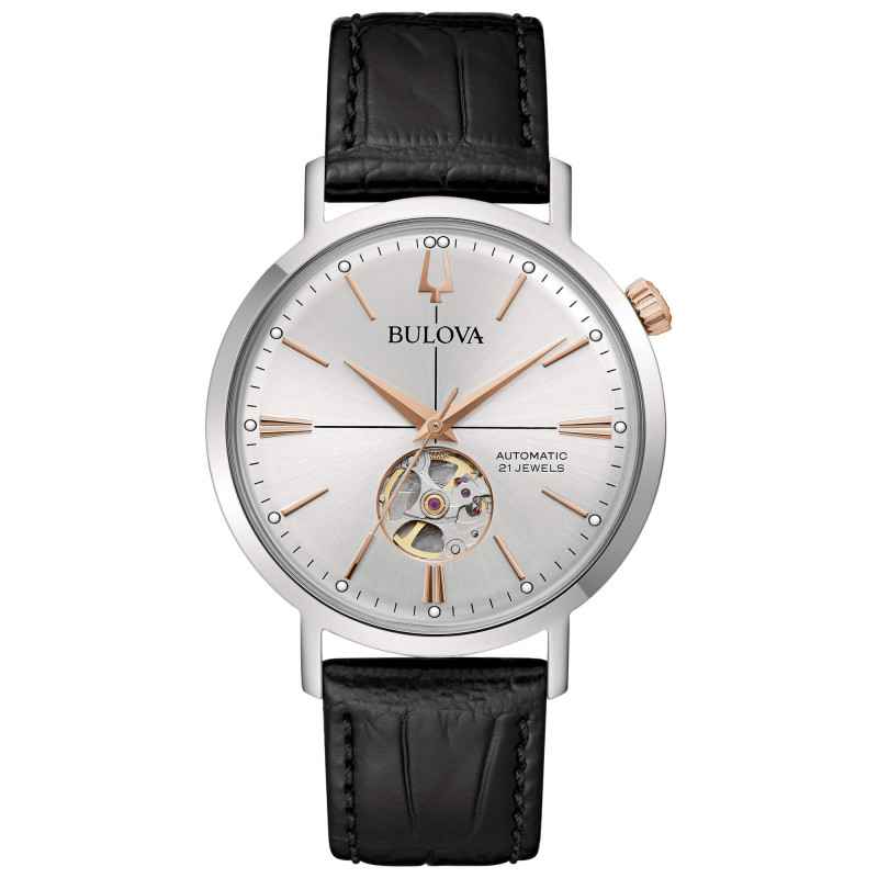 Orologio Aerojet Automatic Open Heart 98A289 Uomo Bulova Orologio Aerojet Automatic Open Heart 98A289 Uomo Bulova
