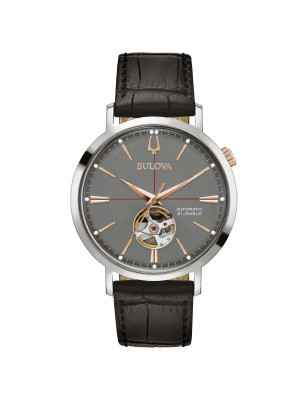 Orologio Aerojet Automatic Open Heart Anthracite 98A187 Uomo Bulova - category_name - XDMG De Marchi Gianotti