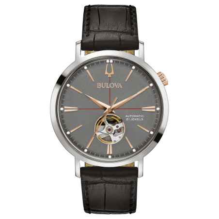 Orologio Aerojet Automatic Open Heart Anthracite 98A187 Uomo Bulova - category_name - XDMG De Marchi Gianotti