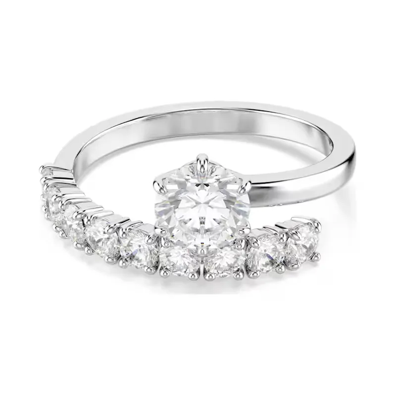 Anello Aperto Matrix Bianco mis.60 Donna Swarovski