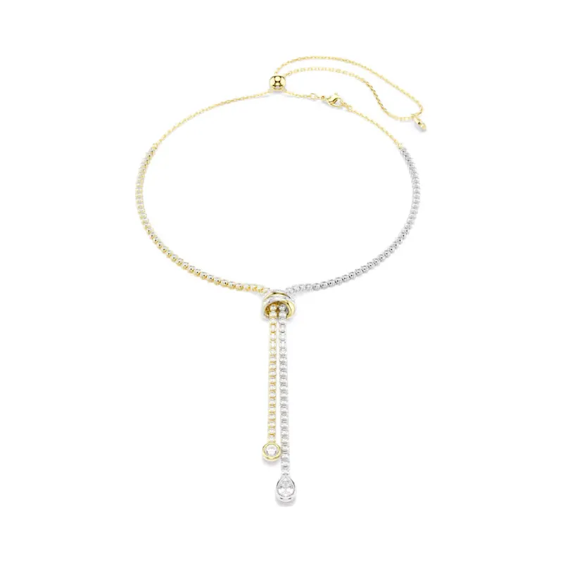 Collana a Y Hyperbola, Nodo, Bianco, Mix di Finiture Donna Swarovski Collana a Y Hyperbola, Nodo, Bianco, Mix di Finiture Donna Swarovski
