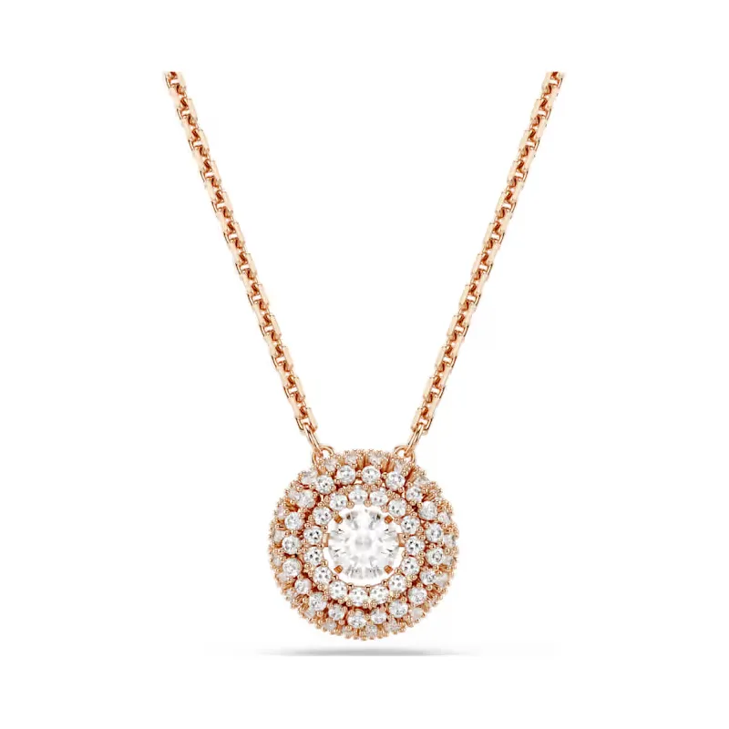 Collana Sublima, Round, Finitura Oro Rosa 18K Donna Swarovski Collana Sublima, Round, Finitura Oro Rosa 18K Donna Swarovski