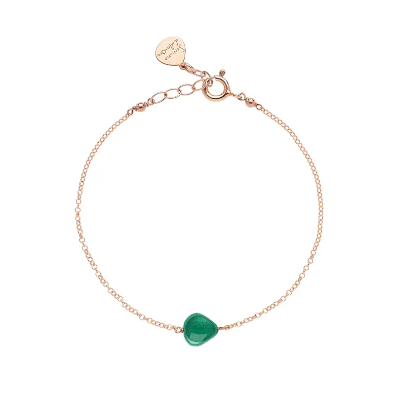 Bracciale Semino Blossom Argento Rosé Jade Donna Rossoprezioso Semino D'Amore Bracciale Semino Blossom Argento Rosé Jade Donna Rossoprezioso Semino D'Amore