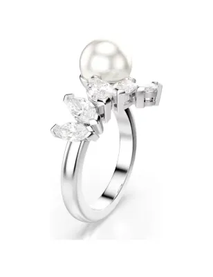 Anello Aperto Mesmera, Crystal Pearl, Taglio Marquise Donna Swarovski