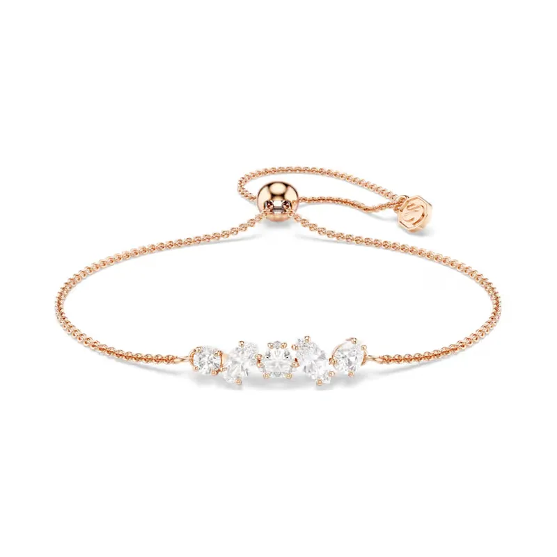 Bracciale Mesmera, Bianco, Finitura Oro Rosa 18K Donna Swarovski Bracciale Mesmera, Bianco, Finitura Oro Rosa 18K Donna Swarovski