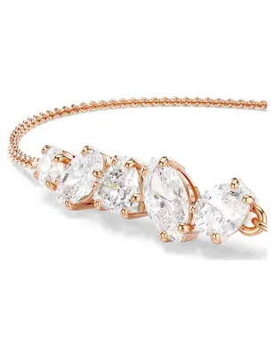 Bracciale Mesmera, Bianco, Finitura Oro Rosa 18K Donna Swarovski