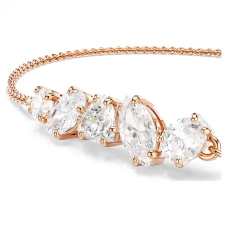Bracciale Mesmera, Bianco, Finitura Oro Rosa 18K Donna Swarovski