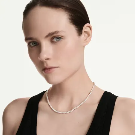 Collana Tennis Matrix, Bianca, Finitura Oro Rosa 18K Donna Swarovski - category_name - XDMG De Marchi Gianotti