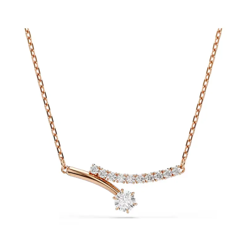 Collana Matrix, Taglio Round, Finitura Oro Rosa 18K Donna Swarovski Collana Matrix, Taglio Round, Finitura Oro Rosa 18K Donna Swarovski