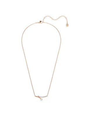 Collana Matrix, Taglio Round, Finitura Oro Rosa 18K Donna Swarovski