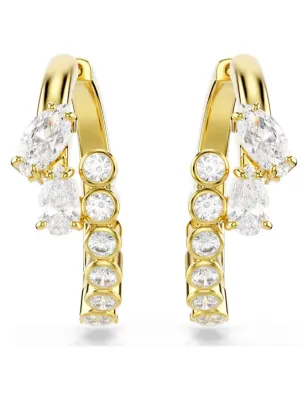 Orecchini a Cerchio Mesmera, Bianchi, Finitura Oro 18K Donna Swarovski - category_name - XDMG De Marchi Gianotti