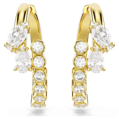 Orecchini a Cerchio Mesmera, Bianchi, Finitura Oro 18K Donna Swarovski - category_name - XDMG De Marchi Gianotti