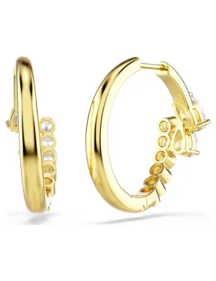 Orecchini a Cerchio Mesmera, Bianchi, Finitura Oro 18K Donna Swarovski - category_name - XDMG De Marchi Gianotti
