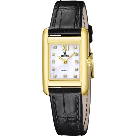 Orologio On The Square Gold Plated MOP Leather F20774/3 Donna Festina - category_name - XDMG De Marchi Gianotti