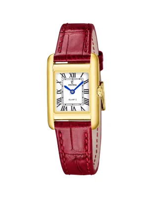 Orologio On The Square Gold Red Leather F20774/1 Donna Festina - category_name - XDMG De Marchi Gianotti