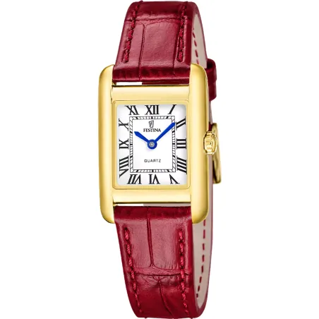 Orologio On The Square Gold Red Leather F20774/1 Donna Festina - category_name - XDMG De Marchi Gianotti