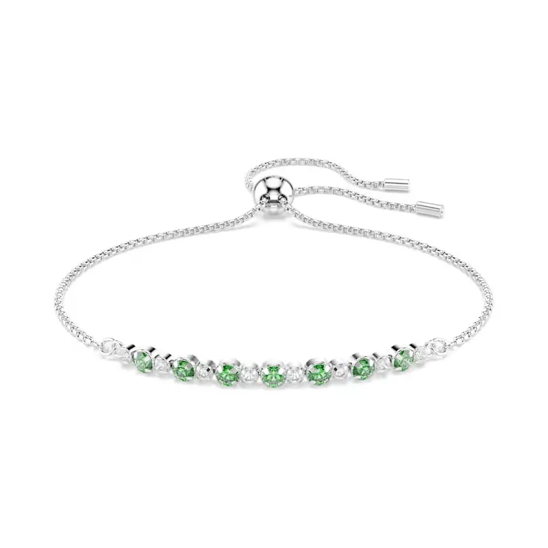 Bracciale Matrix, Verde, Placcato Rodio Donna Swarovski Bracciale Matrix, Verde, Placcato Rodio Donna Swarovski