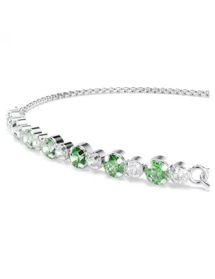 Bracciale Matrix, Verde, Placcato Rodio Donna Swarovski