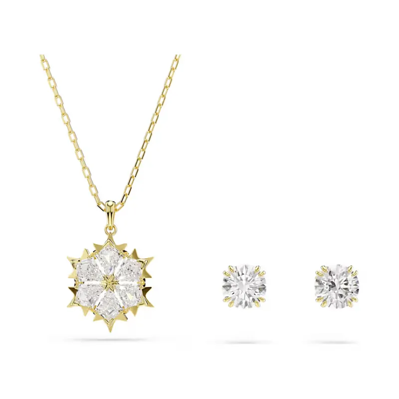 Set Magic, Fiocco di Neve, Finitura Oro 18K Donna Swarovski