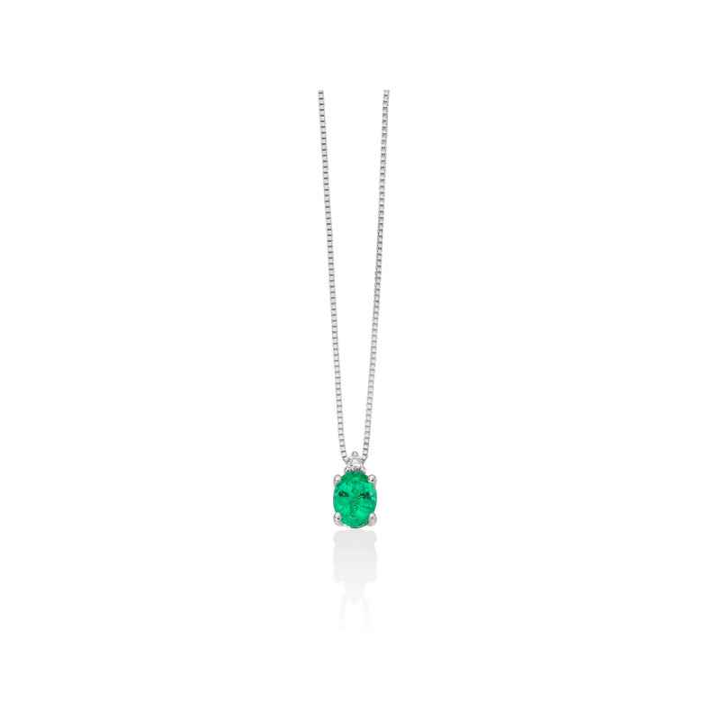 Collana Gemme Preziose Smeraldo Verde Diamanti CLD4548 Donna Miluna Collana Gemme Preziose Smeraldo Verde Diamanti CLD4548 Donna Miluna