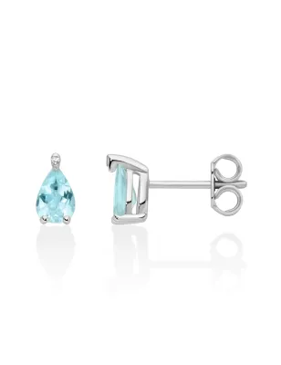 Orecchini Acquamarina Goccia Diamanti ERD3342 Donna Miluna