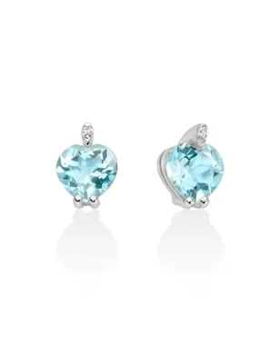 Orecchini Acquamarine Cuore Diamanti ERD3344 Donna Miluna - category_name - XDMG De Marchi Gianotti