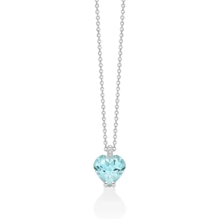 Collana Acquamarina Cuore Diamante CLD5369 Donna Miluna - category_name - XDMG De Marchi Gianotti