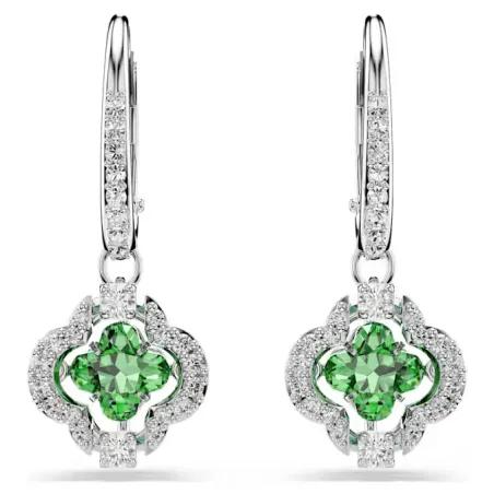 Orecchini Pendenti Una Angelic, Verdi, Placcato Rodio Donna Swarovski - category_name - XDMG De Marchi Gianotti