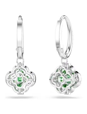 Orecchini Pendenti Una Angelic, Verdi, Placcato Rodio Donna Swarovski - category_name - XDMG De Marchi Gianotti