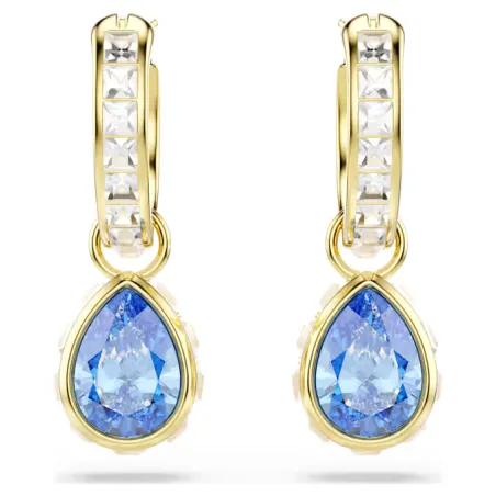 Orecchini Pendenti Chroma, Blu, Taglio Pear,Finitura Oro 18K Swarovski - category_name - XDMG De Marchi Gianotti