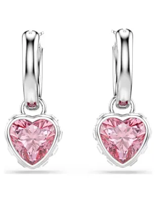 Orecchini Pendenti Chroma, Cuore, Rosa, Placcato Rodio Donna Swarovski - category_name - XDMG De Marchi Gianotti