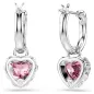 Orecchini Pendenti Chroma, Cuore, Rosa, Placcato Rodio Donna Swarovski Orecchini Pendenti Chroma, Cuore, Rosa, Placcato Rodio Donna Swarovski
