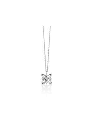 Collana Diamanti Oro Bianco 9kt Fiore CLD4671X Donna Miluna - category_name - XDMG De Marchi Gianotti
