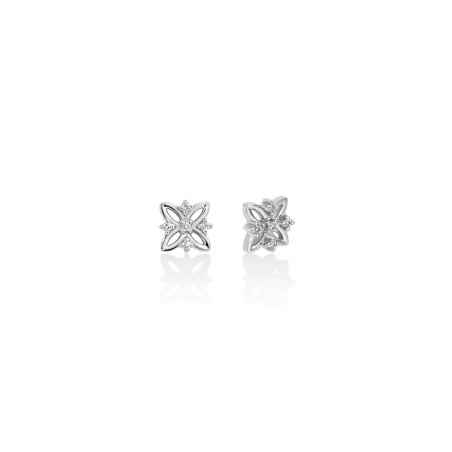 Orecchini Diamanti Oro Bianco 9kt Fiore ERD2805X Donna Miluna - category_name - XDMG De Marchi Gianotti