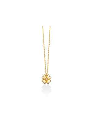 Collana Diamante Oro Giallo 9kt Quadrifoglio CLD4685X Donna Miluna - category_name - XDMG De Marchi Gianotti