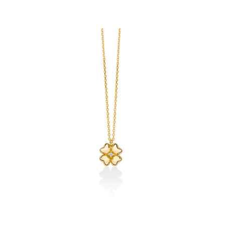 Collana Diamante Oro Giallo 9kt Quadrifoglio CLD4685X Donna Miluna - category_name - XDMG De Marchi Gianotti