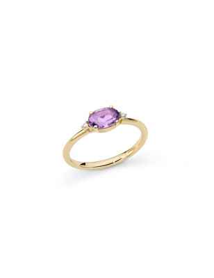 Anello Ametista Viola Diamanti Oro Giallo 9kt LID3891X Donna Miluna - category_name - XDMG De Marchi Gianotti